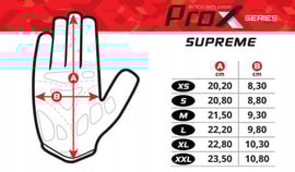 RĘKAWICZKI PROX DŁUGIE SUPREME CZERWONE M GEL PRO
