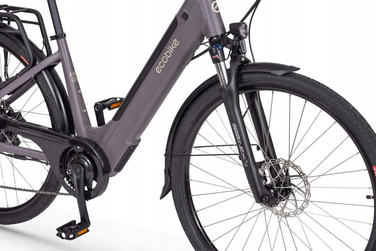 Rower elektryczny Ecobike X-City Coffee rama 19" koło 28" bateria 17,5Ah