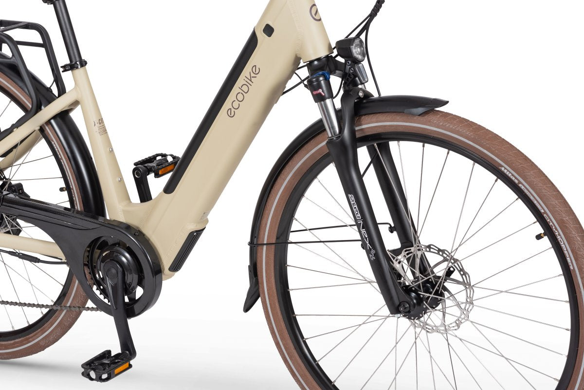 Rower elektryczny Ecobike X-City Cappuccino rama 17" koło 28" bateria 17,5 Ah