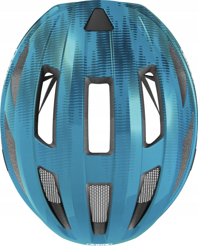 Kask rowerowy Abus Macator steel blue, niebieski rozmiar M 52-58cm