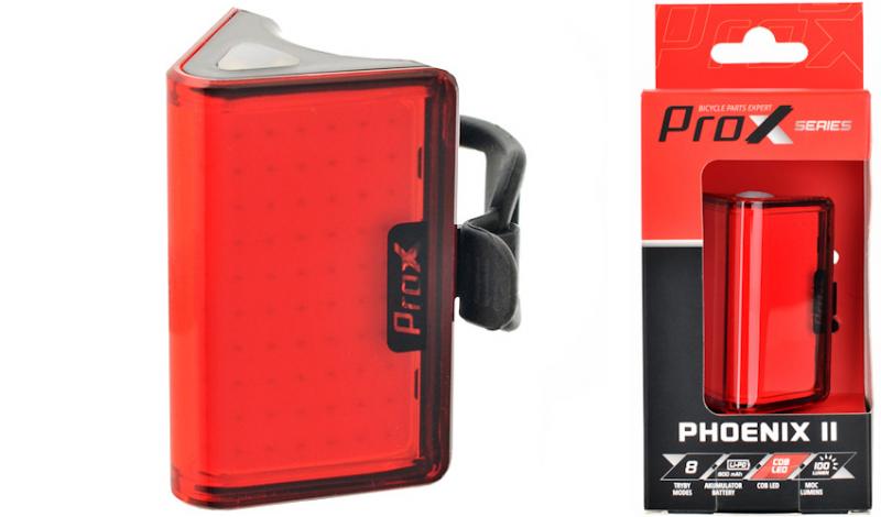 Lampa przód Prox Phoenix II COB LED 100lm 800mAh