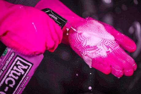 MUC-OFF Rękawice do mycia SCRUBBER GLOVES różowe