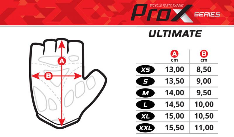 Rękawiczki rowerowe Prox krótkie Ultimate Czerwone