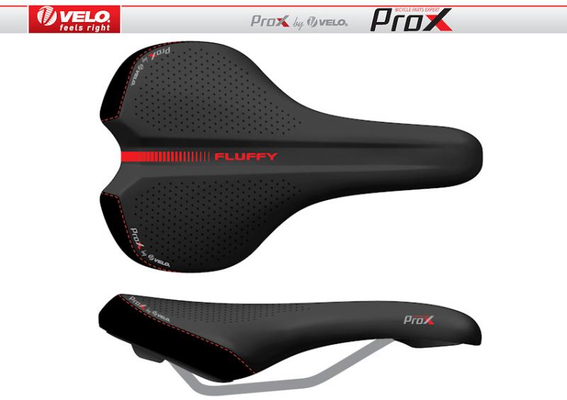 Siodełko rowerowe Velo Prox VL-3517 Fluffy Czerwone