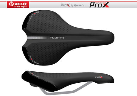 Siodełko rowerowe Velo Prox VL-3530 Fluffy Srebrne