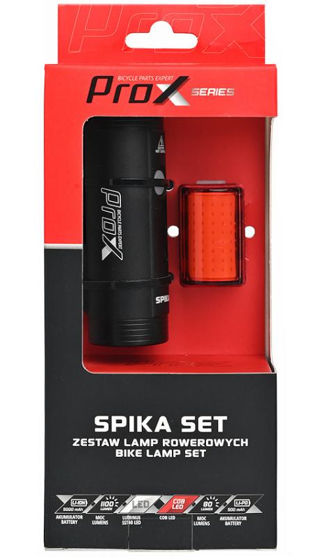 Zestaw Lamp Prox Spika Set 1100lm + Zeta S 80lm USB